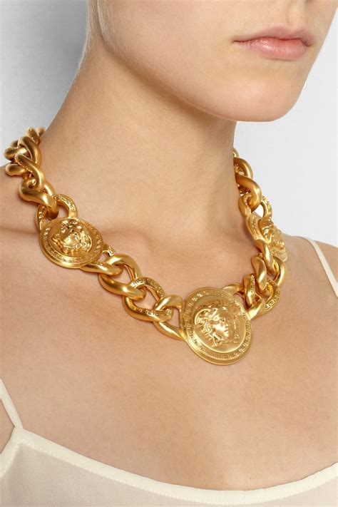 versace charms|versace gold necklace.